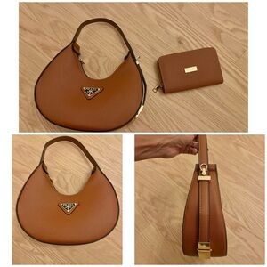 Brown Women Bag with Wallet